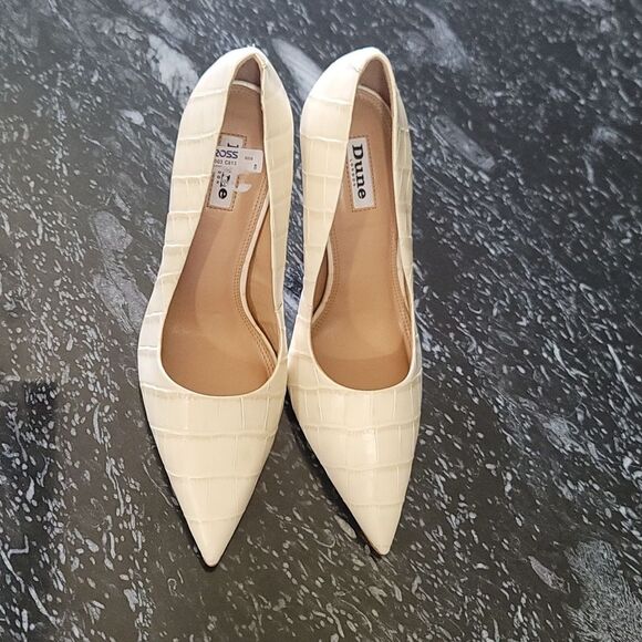 BRAND NEW BENTON VILLE CROCODILE EMBOSSED LEATHER PIN HEEL DRESS PUMPS - Picture 2 of 16